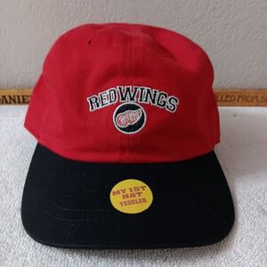 Red and Black Red Wings Toddler Hat